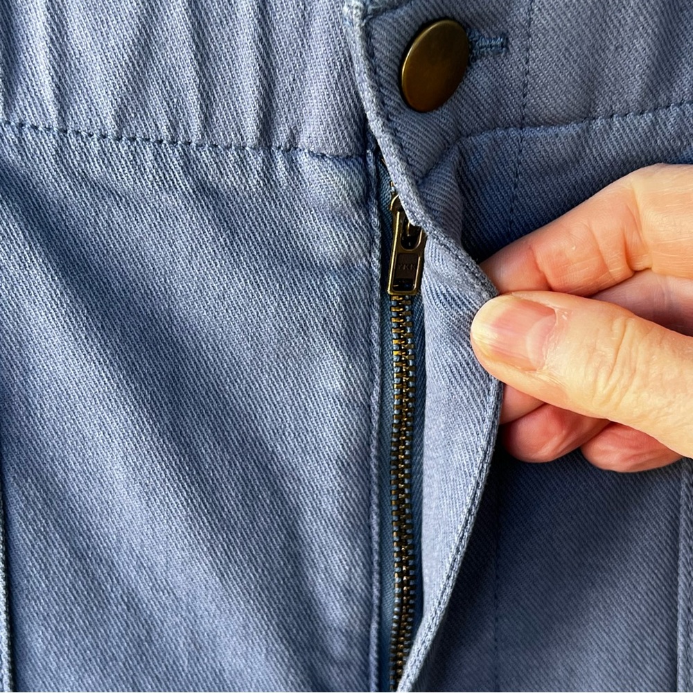 CASLON UTILITY CARGO TWILL WIDE LEG BLUE PANTS SIZE 14 NEW - Picture 5 of 8